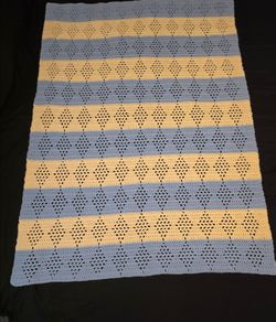 Crochet Diamond Throw Blanket
