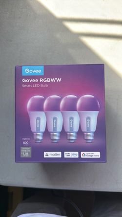 Govee RGBWW Smart LED Light Bulbs (4-Pack, Brand New)