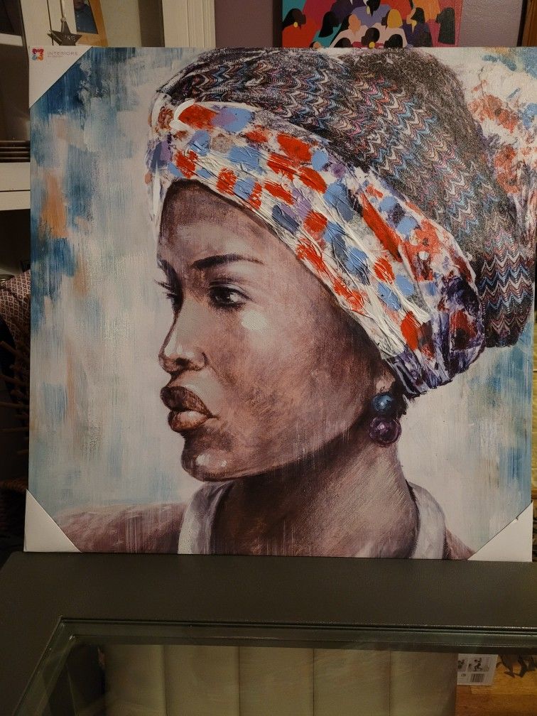 African American Lady Canvas