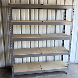 2- 5 shelve steel industrial shelves