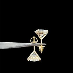 14k Yellow Gold Certified Earrings 