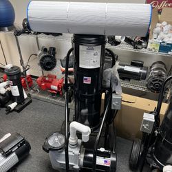 Portable Inground Pool Vacuum With 150 Square Foot Cartridge Filter Paired With a 1.5hp Inground Pool Pump