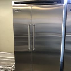 Viking 48” Stainless Steel Side By Side Built In Refrigerator 