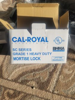 SC8453SE-US26D Cal-Royal Mortise Lock Heavy Duty, Grade 1, Entrance, Single Cylinder with Deadbolt
