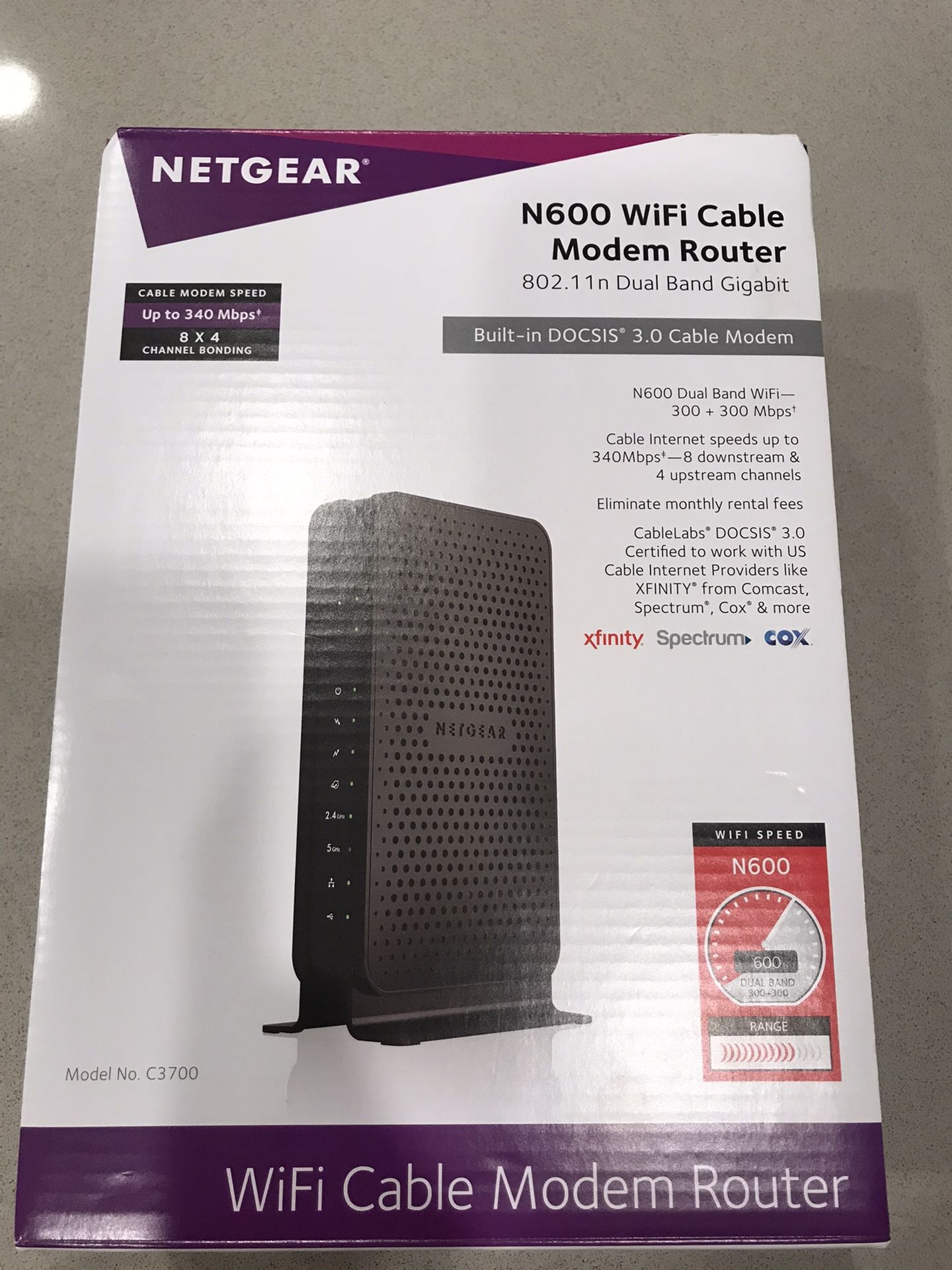 Netgear N600 WiFi Cable Model Router