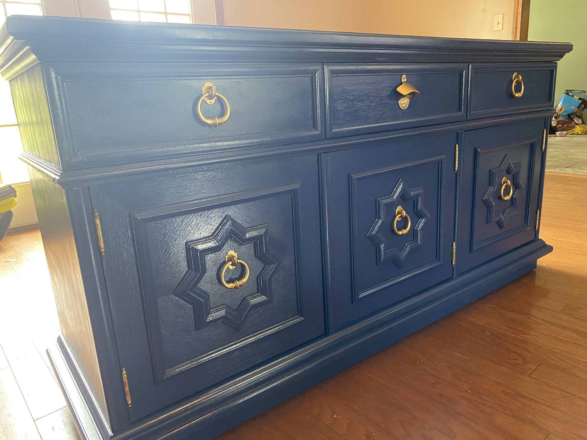 Blue And Gold Dresser