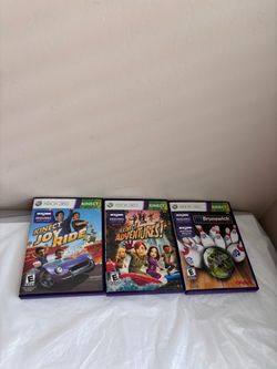 Xbox 360 Kinect Game Bundle - Joy Ride, Adventures, Brunswick Pro Bowling