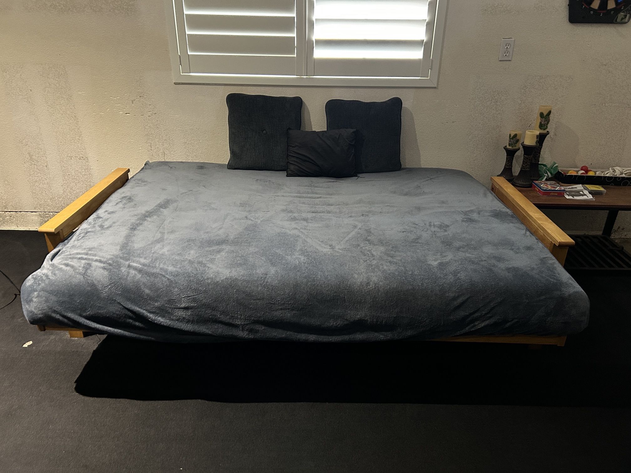 Queen size Futon frame and mattress