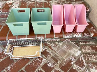 ORGANIZING STORAGE BOX BINS BASKETS DESK TOP DRAWER PAPER/BOOK CUBBY ALL FOR $5