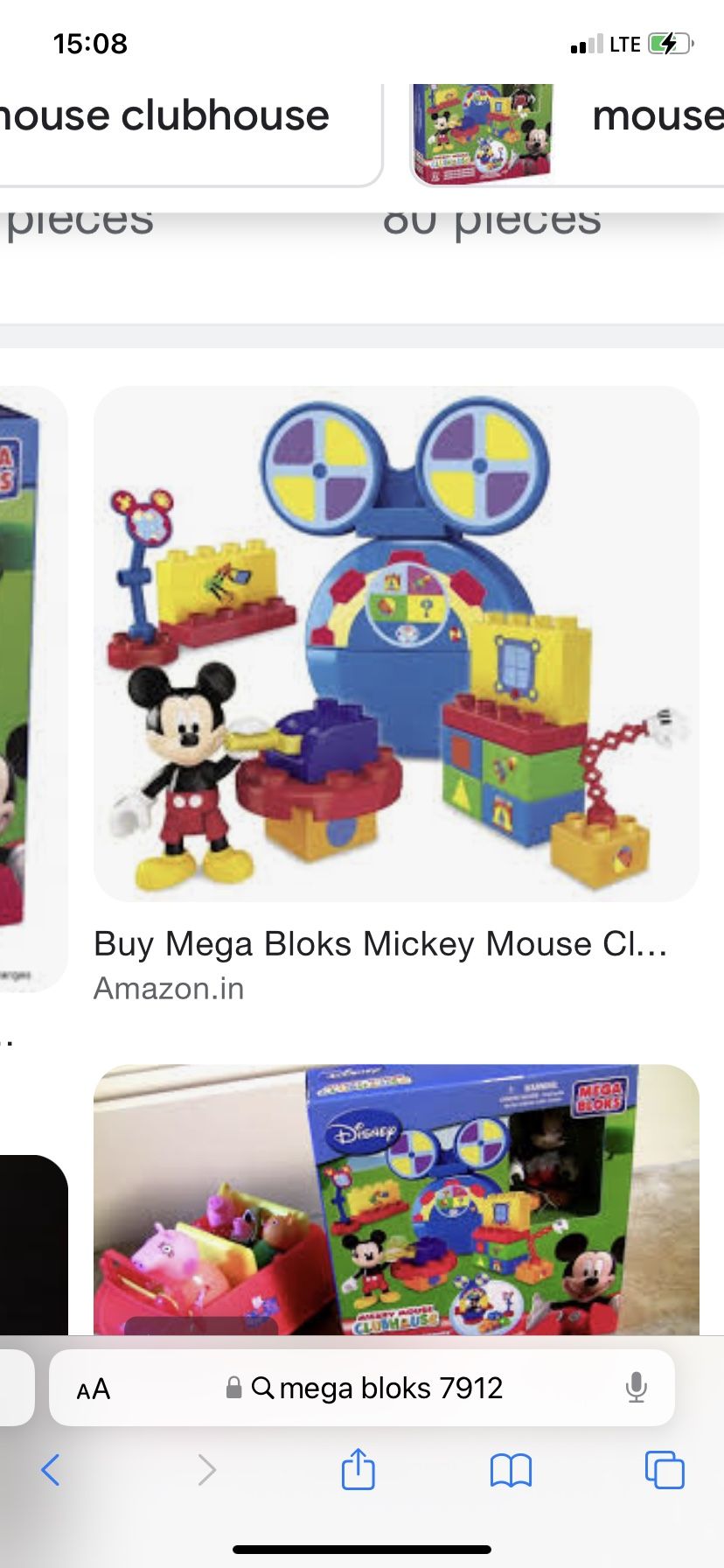 Mega Bloks Mickey Mouse Clubhouse Toy 7912
