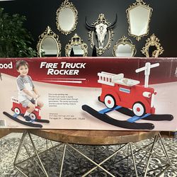 New! Wood Fire Truck Rocker❤️