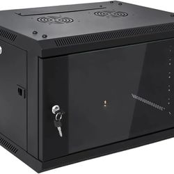 6U Wall Mount Server Cabinet Network Rack Enclosure Locking Glass Door by NETECABLE#1872KR5