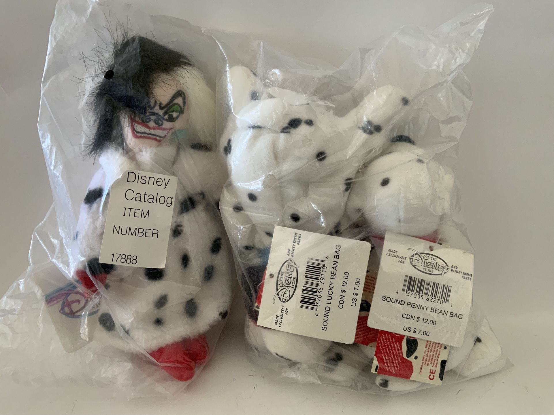The Disney Store Set Of 3 Plush From 101 Dalmatians New