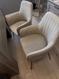 2 for $40 velvet chairs