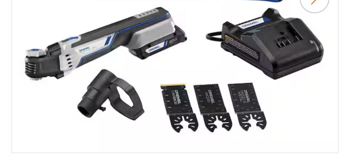 Dremel Multi-Max MM20V 20V Variable Speed Cordless Oscillating Multi-Tool Kit (1-Battery