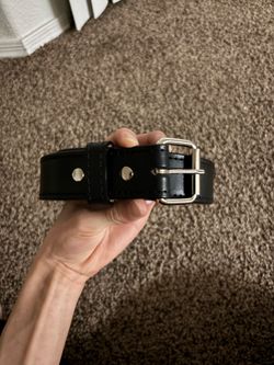 Black Leather Gun Belt