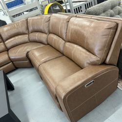 Leather Sectional Recliner 