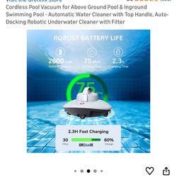 Small Pool Vacuum (above Ground Pools)