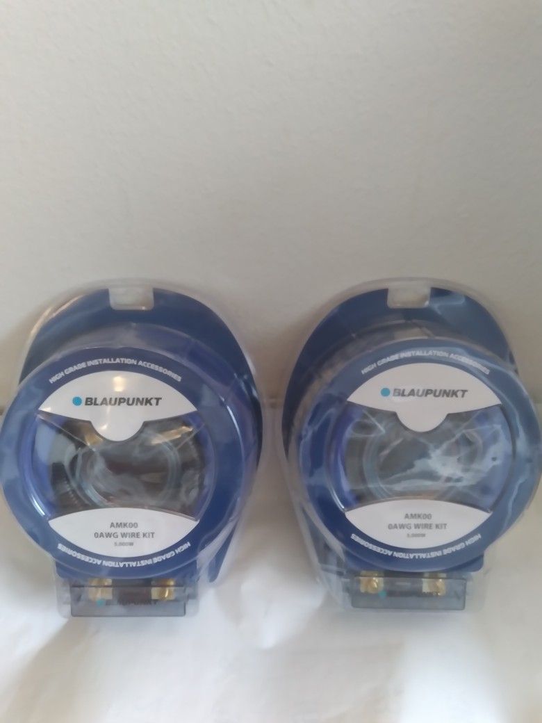 BLAUPUNKT ( 2 SET ) 0 GAUGE CCA 5000W CAR AMPLIFIER INSTALL KIT ( BRAND NEW PRICE IS LOWEST  )
