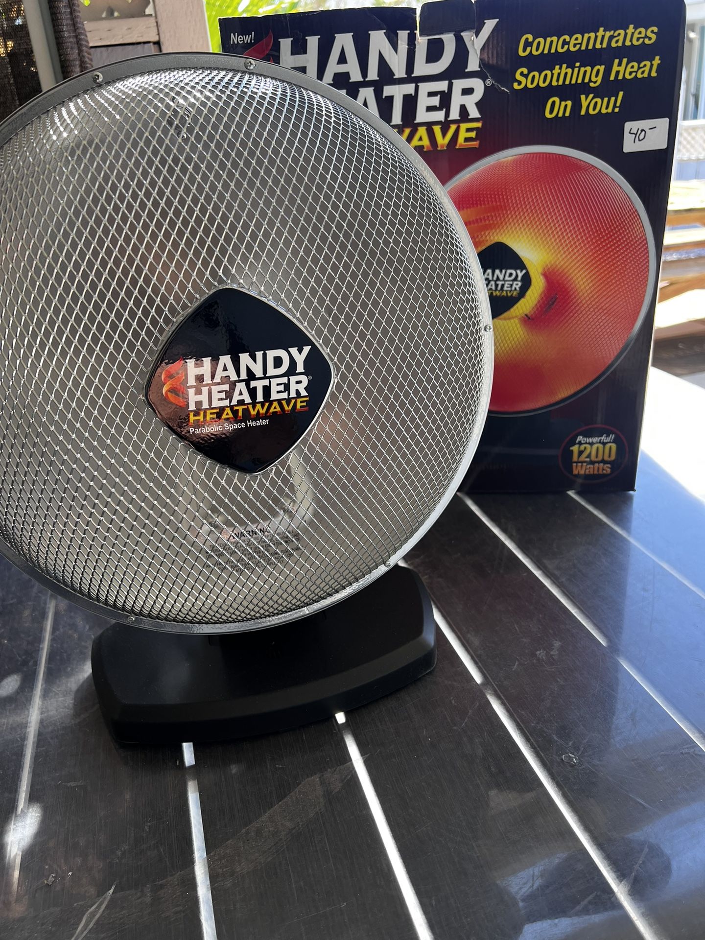 New Ontel Handy Heater Heatwave Parabolic Space Heater with Ceramic