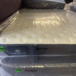 QUEEN SIZE SERTA ICOMFORT PRO MATTRESS & BOX SPRING BED SET