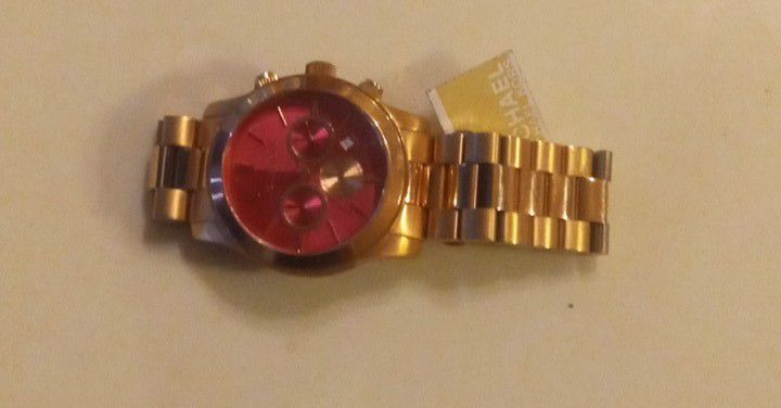 Michael Kors Watch Pink And Gold 