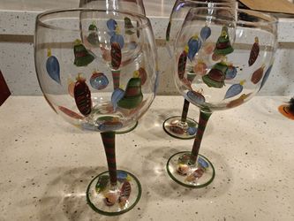 5 Festive Party Seasonal Christmas Halloween Wine Glasses