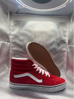 Red white high top van