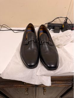 The Florsheim Zaffiro Black Smooth Leather Moc Toe Horse Bit Loafer