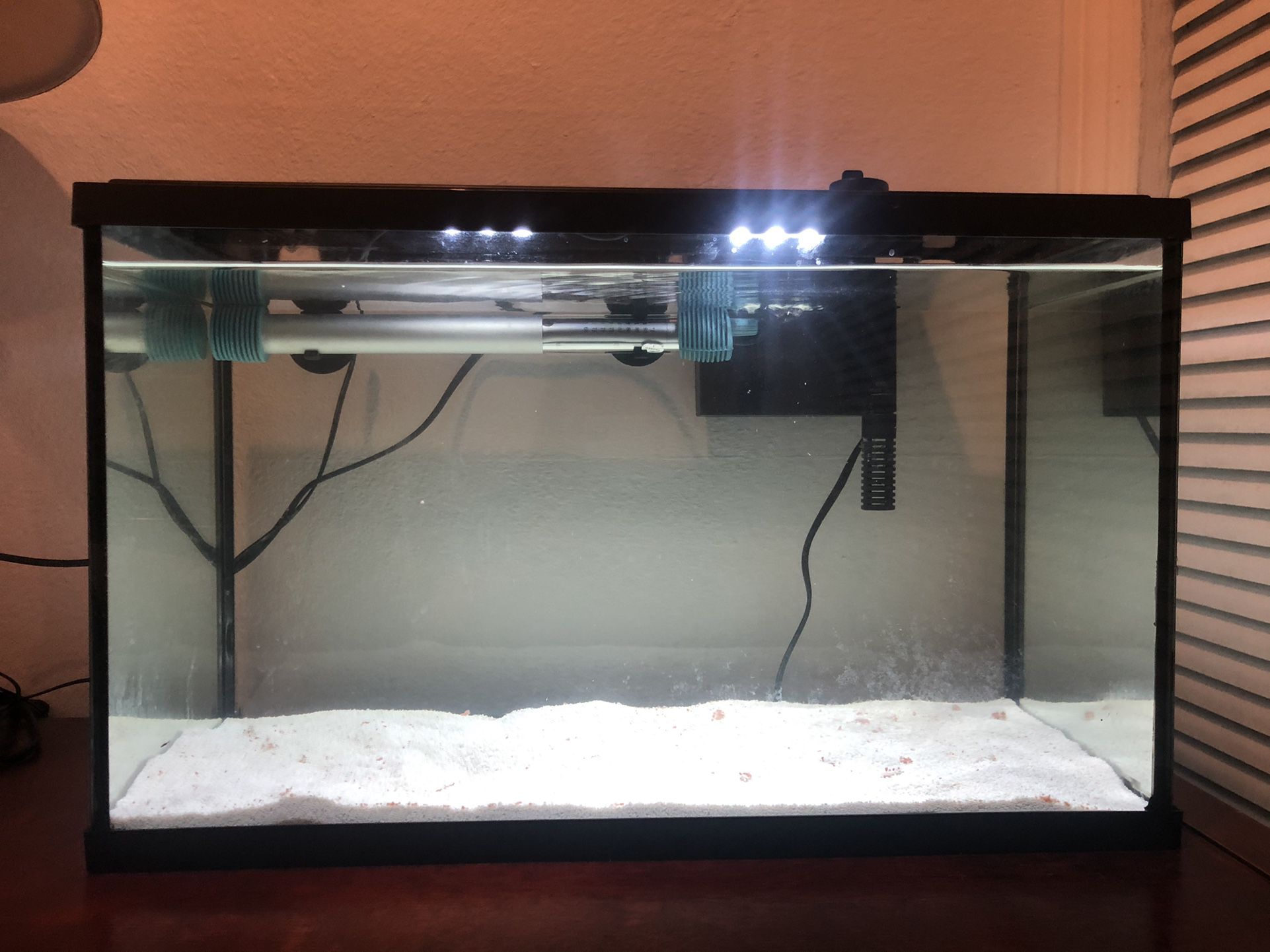 Like New Fish Tank Set With Heater & Filter 10 Gal