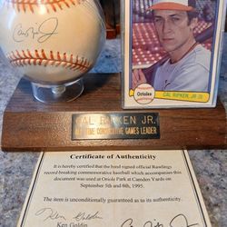
CAL RIPKEN JR AUTO AUTOGRAPH SIGNED RAWLINGS BASEBALL BALTIMORE ORIOLES HOF JSA


The product is a Cal Ripken Jr. autographed Rawlings baseball, sign