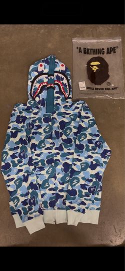 Light Blue BAPE Camouflage Zip Up