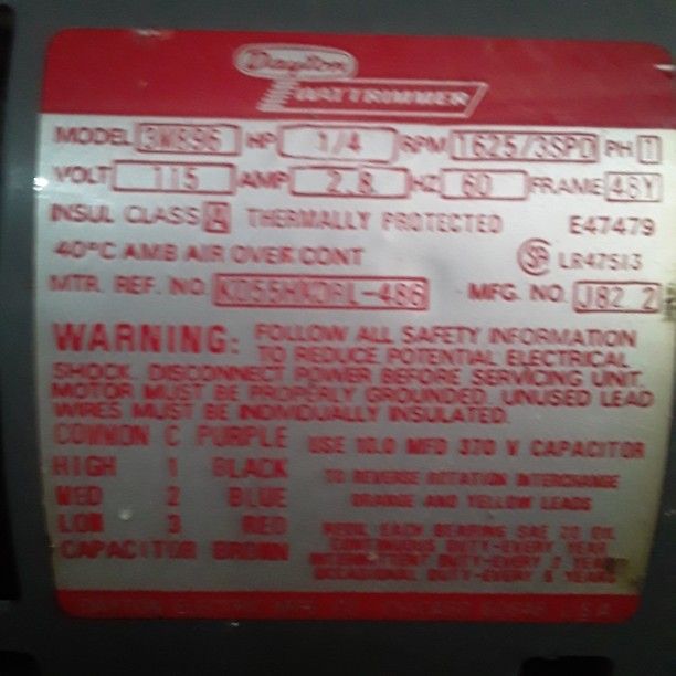 Dayton 1/4 HP Electric motor