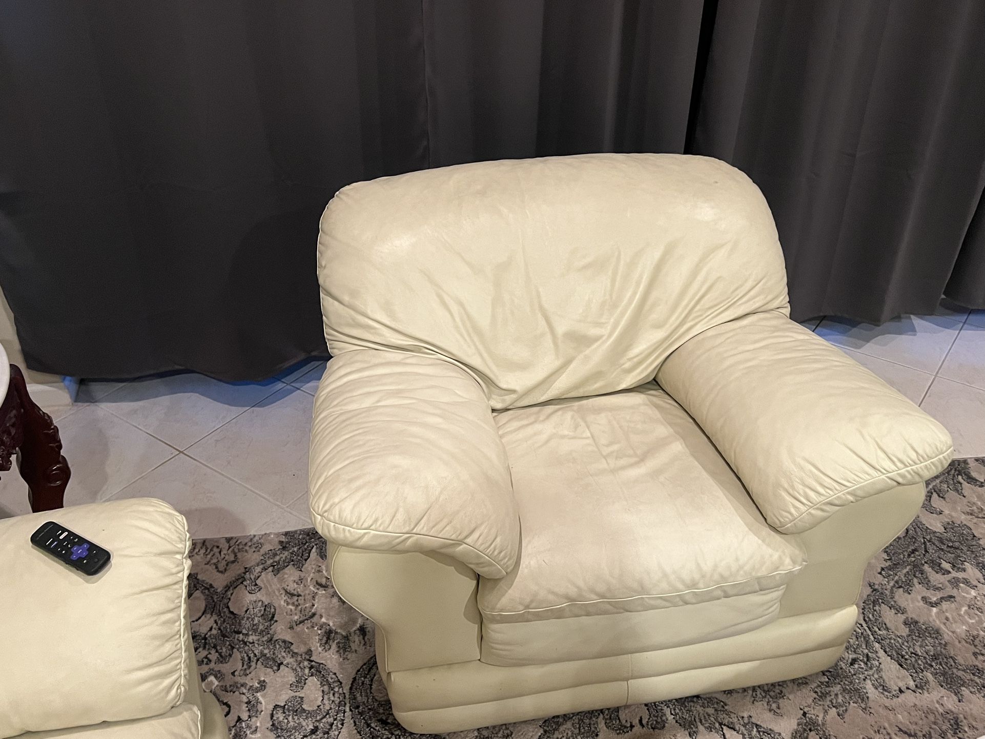 White Leather Set