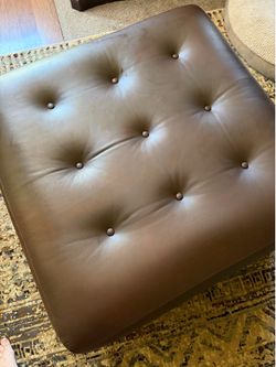 Oversized Brown Ottoman