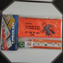Vintage 1984 Monopoly 4-Piece Stationery Retro School Supply Kit/Set