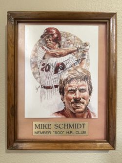 Signed Mike Schmidt Member 500 HR Club 