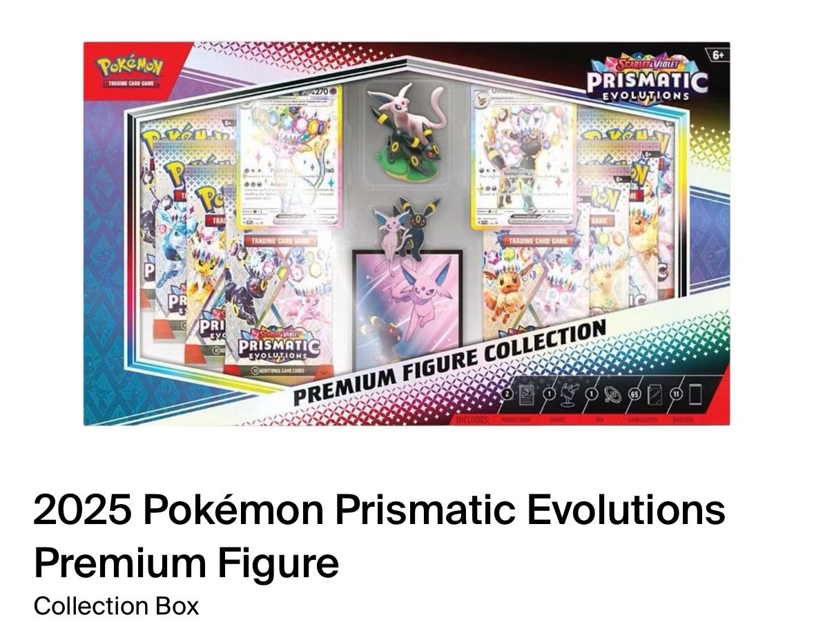 Pokemon Prismatic Evolutions Premium Figure Box