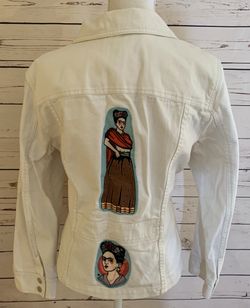Frida Embellished J Jill Denim Stretch Jacket Size M