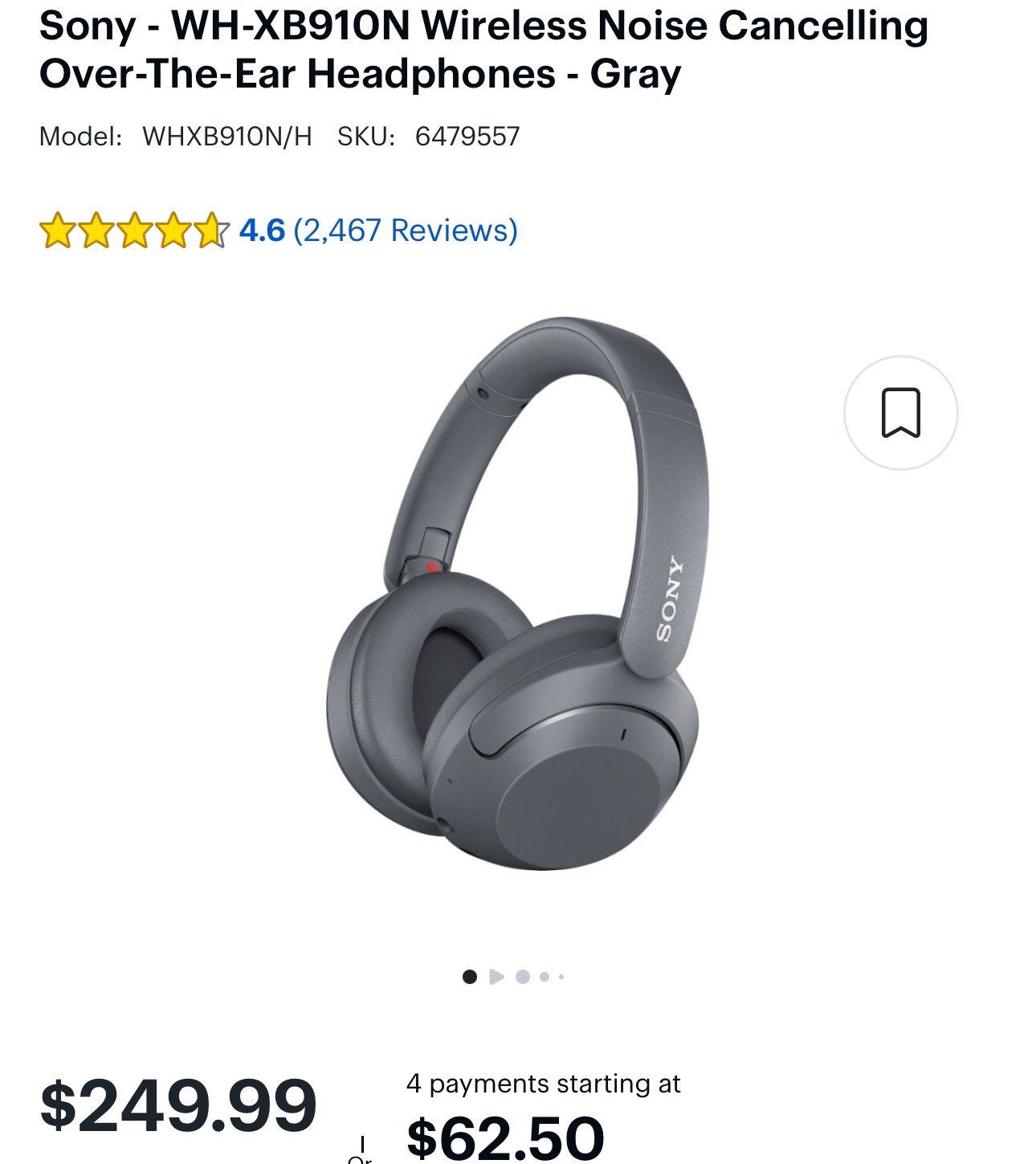 Sony WH-XB910N Headphones