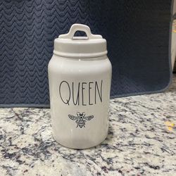 Rae Dunn "Queen Bee" Canister. No chips or cracks