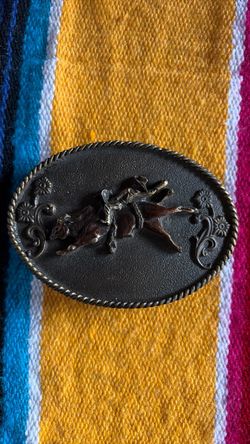 Western Rodeo Bull Rider Belt Buckle