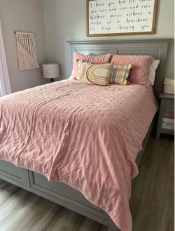 Queen Bed Frame w/Storage & Nightstand