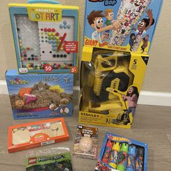 Stanley Pressure Cleaning Set Magnetic Dot Art Silly Sand Chalk LEGO Game Toy Bundle