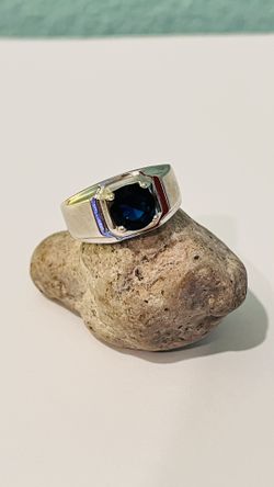 925 Silver Sapphire Ring 