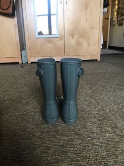 Gray Hunter Boots Size 8