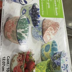 New Unused Unopened 10 Stoneware Bowls