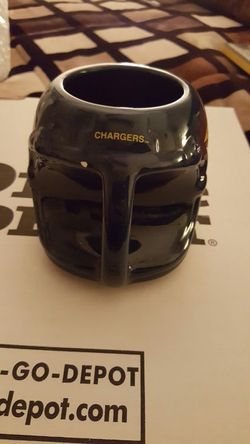 1993 San Diego Chargers helmet ceramic mug Buenas condiciones. Obo.