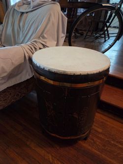 Asian style drum and table