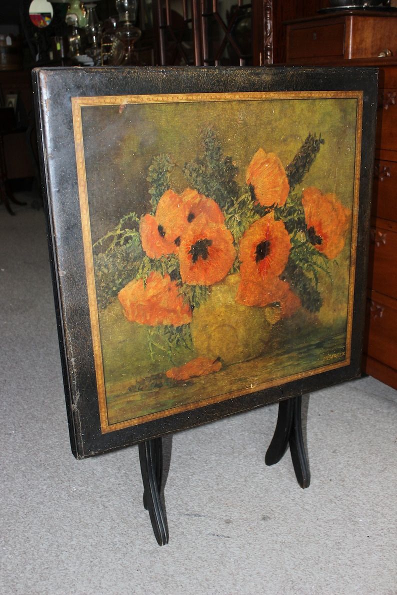 Max Streckenbach Antique Folding Card Table